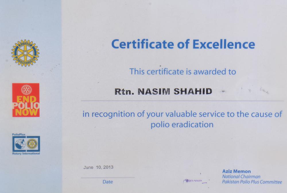 Certificate of Excellence Award 2016
